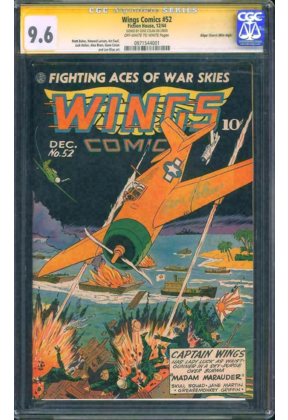 WINGS COMICS #52 CGC 9.6 OWW SS GENE COLAN MILE HIGH PEDIGREE CGC #0971544001