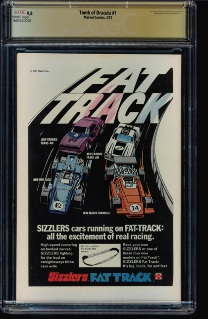 TOMB OF DRACULA #1 CGC 9.8 SS SIGNED 2X's STAN LEE AND NEAL ADAMS #1604520008