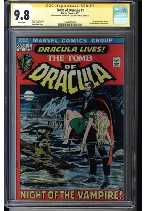TOMB OF DRACULA #1 CGC 9.8 SS SIGNED 2X's STAN LEE AND NEAL ADAMS #1604520008