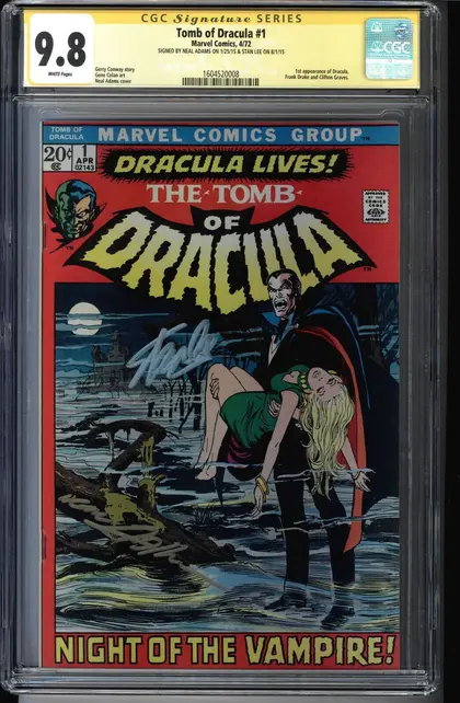 TOMB OF DRACULA #1 CGC 9.8 SS SIGNED 2X's STAN LEE AND NEAL ADAMS #1604520008