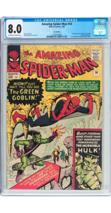 AMAZING SPIDER-MAN #14 CGC 8.0 OWW UK PRICE VARIANT CGC #1292874009