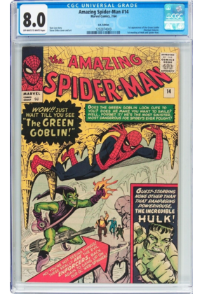 AMAZING SPIDER-MAN #14 CGC 8.0 OWW UK PRICE VARIANT CGC #1292874009