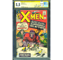 X-MEN #4 CGC 5.5 1ST QUICKSILVER SS STAN LEE SIGNED CGC #1393257007