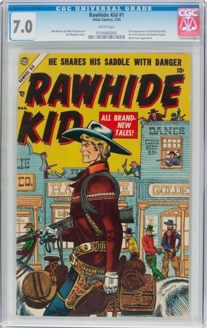 RAWHIDE KID #1 CGC 7.0 W PQ 1st App Series Ran 1955-1979 !! SCARCE #0154065003