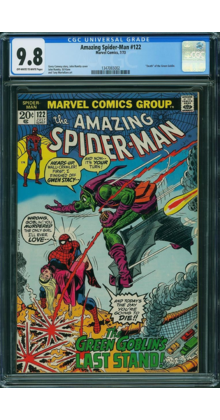 AMAZING SPIDER-MAN #122 CGC 9.8 OWW "DEATH OF GREEN GOBLIN #1347065002
