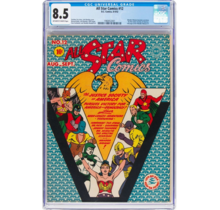 ALL STAR COMICS #12 CGC 8.5 OWW FULL PAGE AD FOR WONDER WOMAN #1 CGC #1968452001