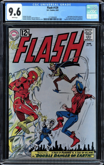 FLASH #129 CGC 9.6 WHITE 2ND APP GOLDEN AGE FLASH IN SA CGC #1215093005
