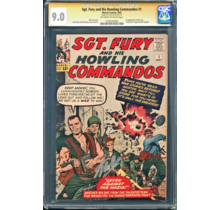 SGT. FURY #1 CGC 9.0 SS STAN LEE SIGNED SINGLE HIGHEST GRADED CGC #1203524005