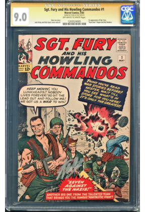 SGT. FURY #1 CGC 9.0 SS STAN LEE SIGNED SINGLE HIGHEST GRADED CGC #1203524005