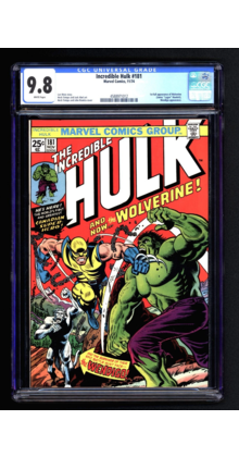 INCREDIBLE HULK #181 CGC 9.8 WHITE 1ST FULL APP WOLVERINE CGC #4588971012