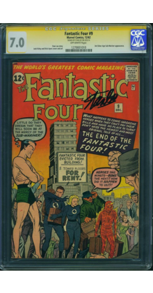 FANTASTIC FOUR #9 CGC 7.0 "1962" SS STAN LEE SIGNED CGC #1270001010