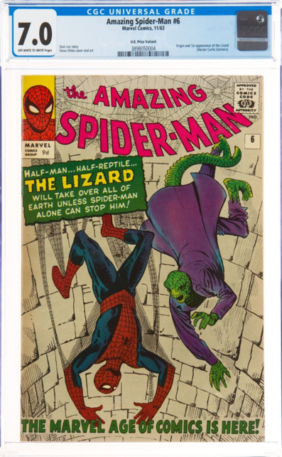 AMAZING SPIDER-MAN #6 CGC 7.0 RARE UK PRICE VARIANT CGC #3898050004