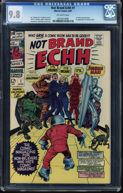 NOT BRAND ECHH #1 CGC 9.8 1ST MARVEL PARODY ISSUE #0270513005