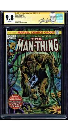 MAN-THING #1 CGC 9.8 WHITE SS STAN LEE 2ND APP OF HOWARD THE DUCK #0351061009