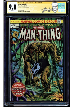 MAN-THING #1 CGC 9.8 WHITE SS STAN LEE 2ND APP OF HOWARD THE DUCK #0351061009