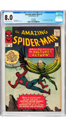AMAZING SPIDER-MAN #7 CGC 8.0 OWW UK PRICE VARIANT CGC #1292896001
