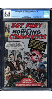 SGT FURY & HIS HOWLING COMMANDOS #1 CGC 5.5 OWW CGC #2006603006