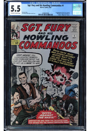 SGT FURY & HIS HOWLING COMMANDOS #1 CGC 5.5 OWW CGC #2006603006