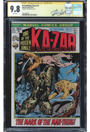 ASTONISHING TALES #13 CGC 9.8 SS STAN LEE SINGLE HIGHEST GRADED CGC #0351065005
