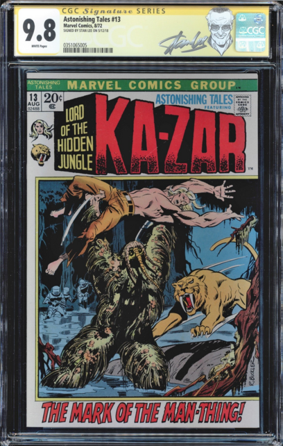 ASTONISHING TALES #13 CGC 9.8 SS STAN LEE SINGLE HIGHEST GRADED CGC #0351065005
