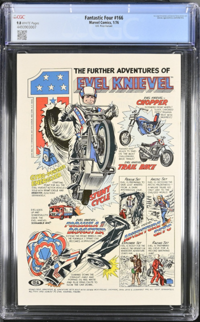 FANTASTIC FOUR #166 9.8 UK "DOUBLE COVER" BOTH ARE 9.8 ! SINGLE HIGHEST GRADED #4493903007