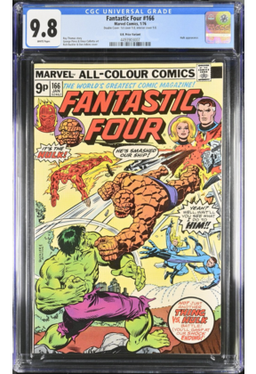 FANTASTIC FOUR #166 9.8 UK "DOUBLE COVER" BOTH ARE 9.8 ! SINGLE HIGHEST GRADED #4493903007