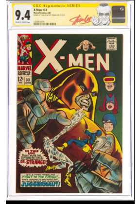 X-MEN #33 CGC 9.4 OWW SS 2Xs STAN LEE, ROY THOMAS HIGHEST GRADED #1428410019