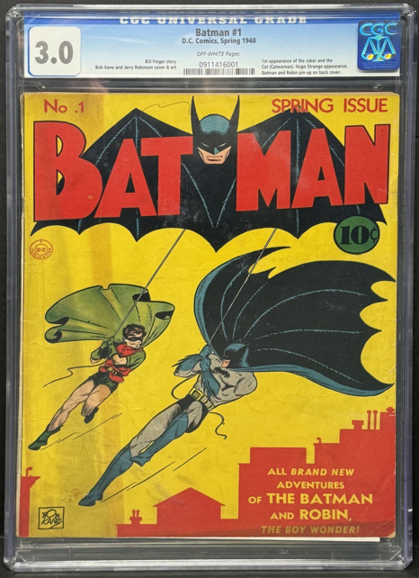 Batman #1 CGC 3.0 1940 Origin 0f The Joker CGC #0911416001