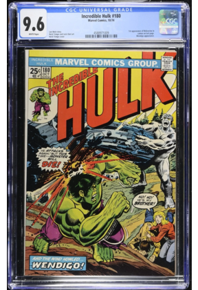 INCREDIBLE HULK #180 CGC 9.6 1ST APPEARANCE OF WOLVERINE CGC #4588971009