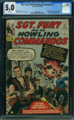 SGT FURY & HIS HOWLING COMMANDOS #1 CGC 5.0 WHITE 1st APP SGT FURY #0355632001