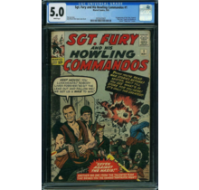 SGT FURY & HIS HOWLING COMMANDOS #1 CGC 5.0 WHITE 1st APP SGT FURY #0355632001