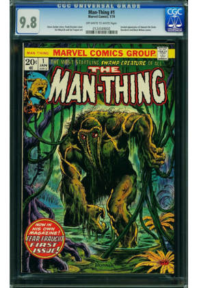 MAN-THING #1 CGC 9.8 OWW 2ND APPEARANCE OF HOWARD THE DUCK CGC #0124349002