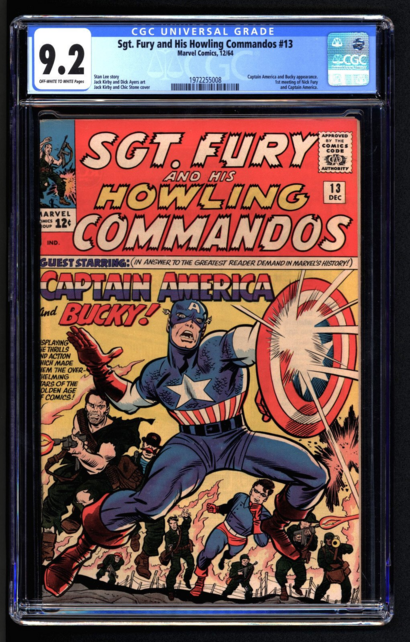 SGT. FURY AND HIS HOWLING COMMANDOS #13 CGC 9. 2 1ST MEET CAPY/NICK 1972255008