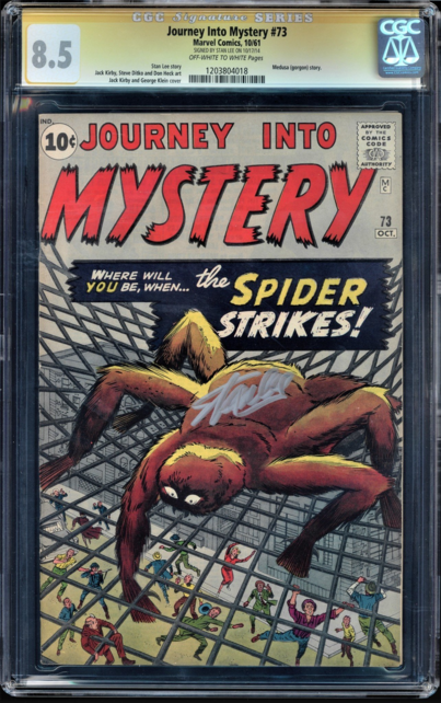 JOURNEY INTO MYSTERY #73 CGC 8.5 SS STAN LEE CGC #1203804018