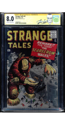 STRANGE TALES #81 CGC 8.0 OWW SS STAN LEE SIGNED SINGLE HIGHEST CGC #1508240013