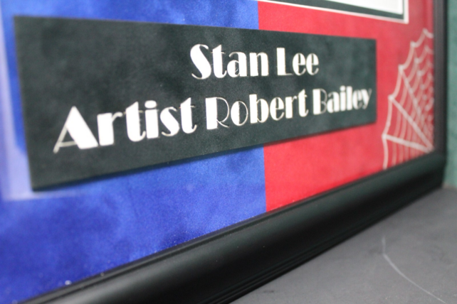 STAN LEE SIGNED SPIDER-MAN ORIGNAL ART "WITH GREAT POWER.." and ROBERT BAILEY