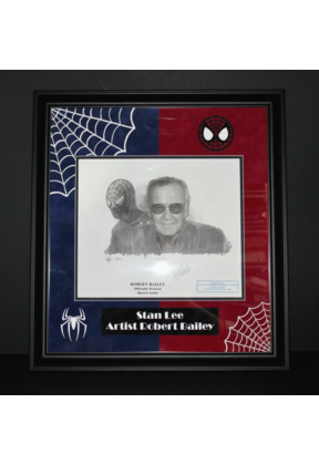 STAN LEE SIGNED SPIDER-MAN ORIGNAL ART "WITH GREAT POWER.." and ROBERT BAILEY