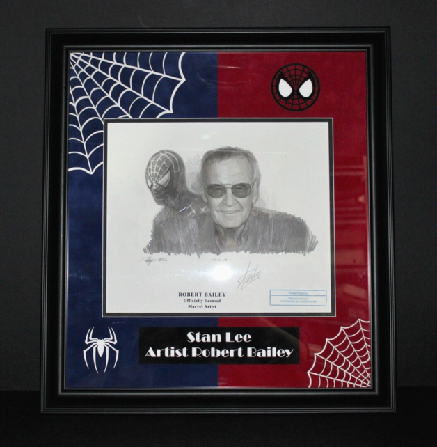 STAN LEE SIGNED SPIDER-MAN ORIGNAL ART "WITH GREAT POWER.." and ROBERT BAILEY