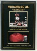 MUHAMMAD ALI  THE GREATEST SIGNED OFFICIAL EVERLAST GLOVE CUSTOM FRAME