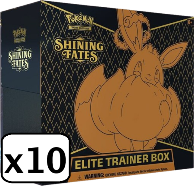 SHINING FATES ~ ELITE TRAINER BOX ETB 10 BOX CASE