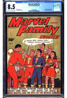 MARVEL FAMILY #2 CGC 8.5 OWW THE THREE LT. MARVELS AND UNCLE MARVEL #1970169007