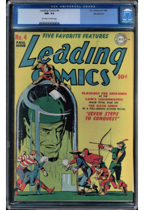 LEADING COMICS #4 CGC 9.2 OWW PENNSYLVANIA PEDIGREE CGC #0056448008