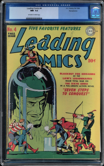 LEADING COMICS #4 CGC 9.2 OWW PENNSYLVANIA PEDIGREE CGC #0056448008