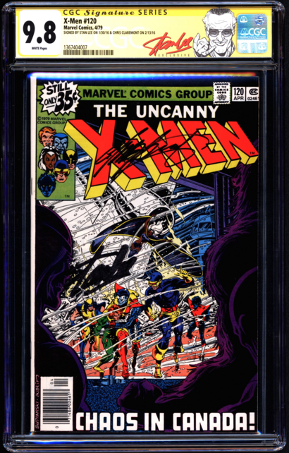 X-MEN #120 CGC 9.8 WHITE SS 2X's STAN LEE, CHRIS CLAREMONT CGC #1367404007