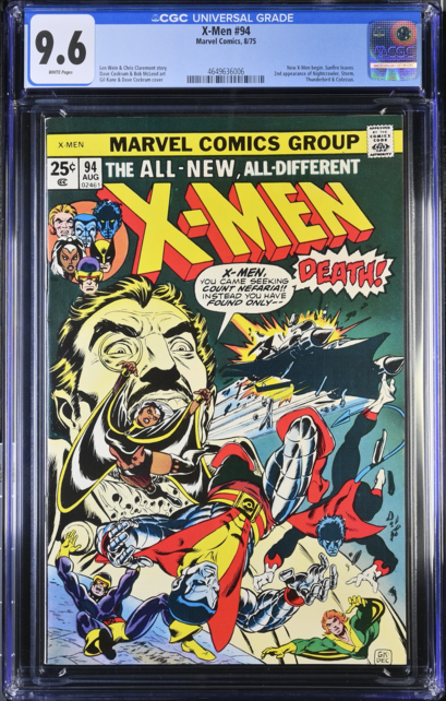 X-MEN #94 CGC 9.6 WHITE PAGES! BRONZE AGE GRAIL CGC #4649636006