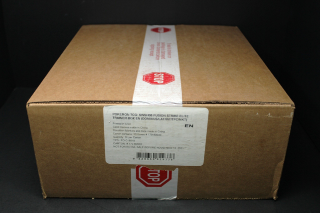 POKEMON SWORD & SHIELD FUSION STRIKE ELITE TRAINER 10 BOX CASE