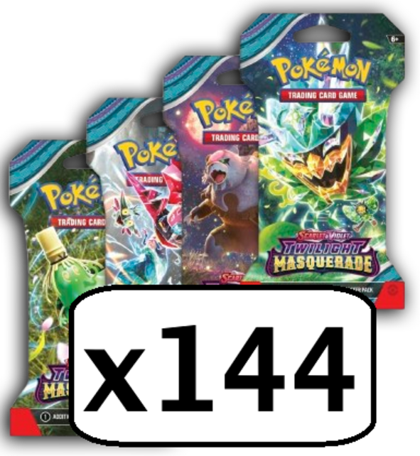 SV06 SCARLET AND VIOLET TWILIGHT MASQUERADE SLEEVED BOOSTER CASE  (2024) (144 packs)