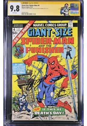 GIANT-SIZED SPIDER-MAN #4 CGC 9.8 WHITE 1 OF ONLY 2 9.8 DOUBLE-SIGNED 2828834005