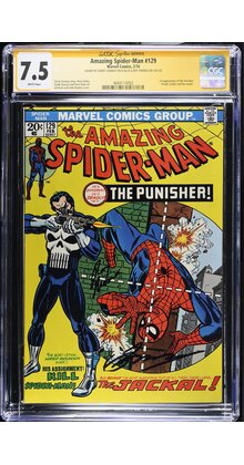 AMAZING SPIDER-MAN #129 CGC 7.5 SS THOMAS ,CONWAY 1ST APP PUNISHER 4644114002