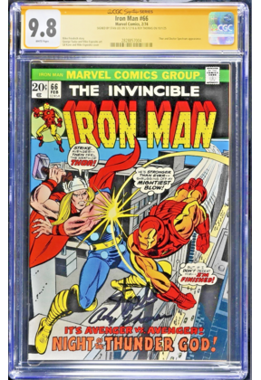 IRON MAN #66 CGC 9.8 WHITE SS 2X's STAN LEE, R THOMAS HIGHEST GRADED 2828857004